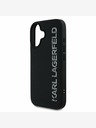 Karl Lagerfeld Karl Lagerfeld 3D Rubber Glitter Logo Back Cover per iPhone 16 Nero