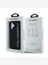Karl Lagerfeld Karl Lagerfeld 3D Rubber Glitter Logo Back Cover per iPhone 16 Nero