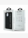 Karl Lagerfeld Karl Lagerfeld 3D Rubber Glitter Logo Back Cover per iPhone 15 Nero
