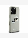 Karl Lagerfeld Karl Lagerfeld 3D Rubber Double Heads Back Cover per iPhone 16 Pro Max Beige