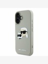 Karl Lagerfeld Karl Lagerfeld 3D Rubber Double Heads Back Cover per iPhone 16 Beige