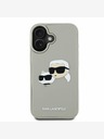 Karl Lagerfeld Karl Lagerfeld 3D Rubber Double Heads Back Cover per iPhone 16 Beige