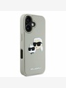 Karl Lagerfeld Karl Lagerfeld 3D Rubber Double Heads Back Cover per iPhone 16 Beige
