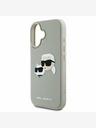Karl Lagerfeld Karl Lagerfeld 3D Rubber Double Heads Back Cover per iPhone 16 Beige
