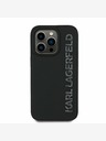 Karl Lagerfeld Karl Lagerfeld 3D Rubber Glitter Logo Back Cover per iPhone 14 Pro Nero