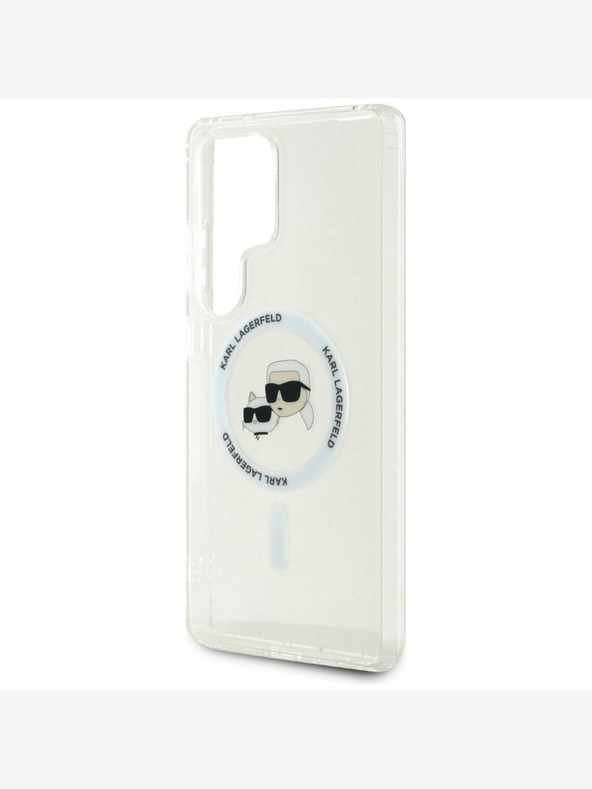 Karl Lagerfeld Karl Lagerfeld IML K&CH Heads MagSafe Back Cover per Samsung Galaxy S25 Ultra Trasparente