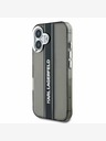 Karl Lagerfeld Karl Lagerfeld IML Logo Stripe Back Cover per iPhone 16 Nero