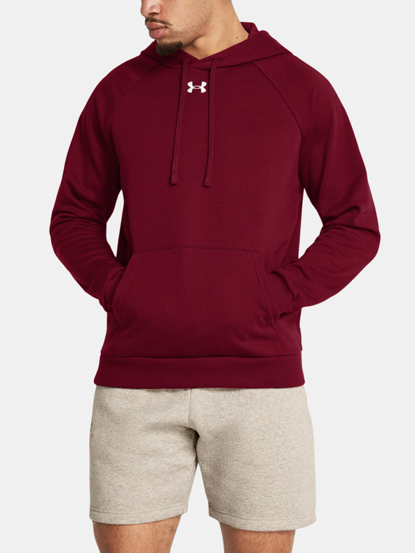 Under Armour Felpa con cappuccio Under Armour UA Rival Uomo - ROSSO