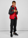 Sam 73 Giacca trapuntata nera e rossa da ragazzo con cappuccio SAM 73 Jerry
