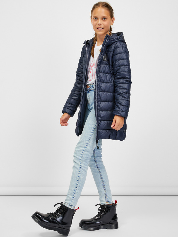 Sam 73 Cappotto trapuntato blu scuro per bambina con cappuccio SAM 73 Nadine