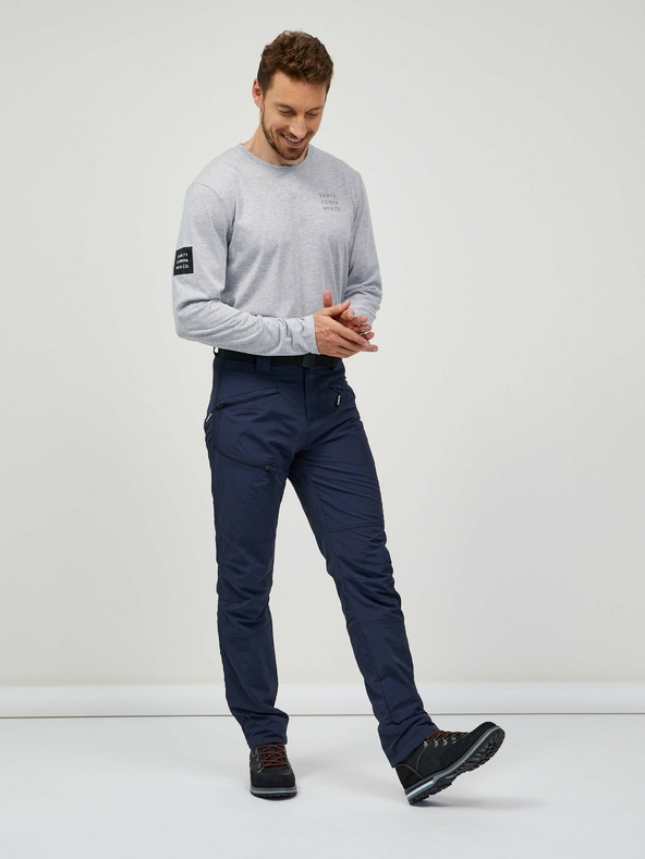 Sam 73 Pantaloni blu scuro da uomo con cintura SAM 73 Ikanto