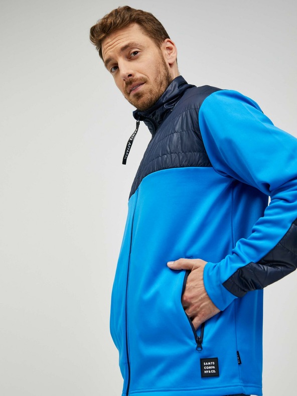Sam 73 Felpa con zip da uomo blu SAM 73 Judin