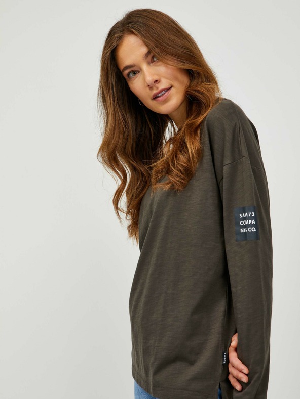 Sam 73 Maglietta a maniche lunghe kaki da donna SAM 73 Ariasa