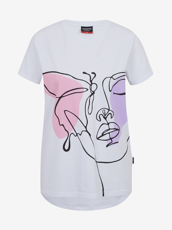 Sam 73 Maglietta bianca stampata da donna SAM73 Musca