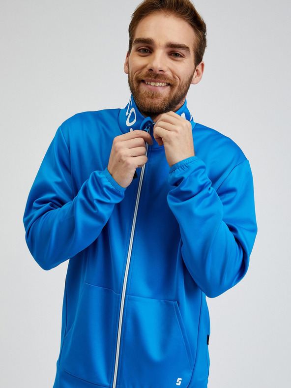 Sam 73 Felpa con zip SAM73 Stephen blu da uomo