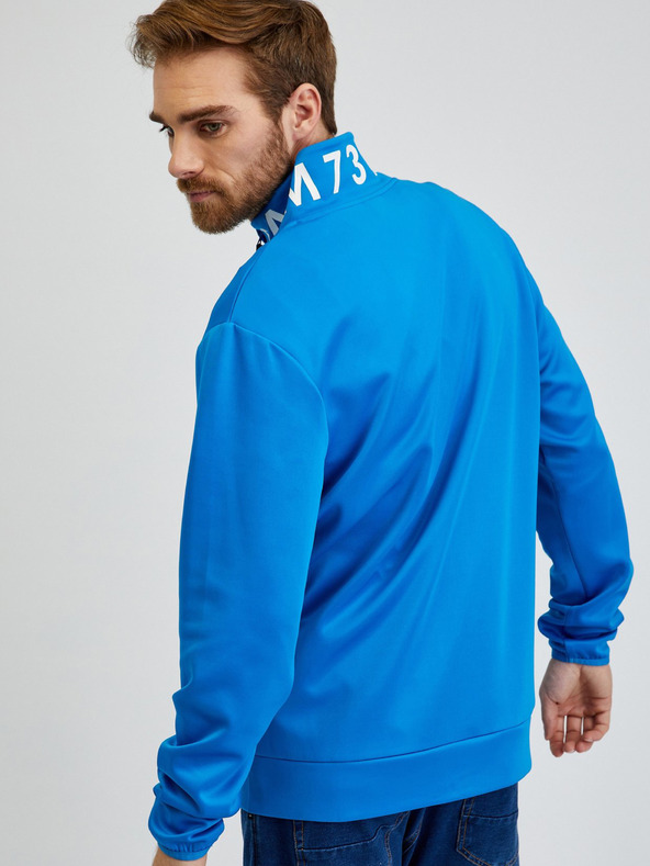 Sam 73 Felpa con zip SAM73 Stephen blu da uomo