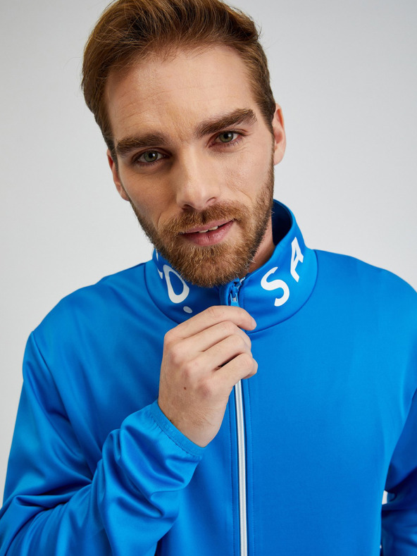 Sam 73 Felpa con zip SAM73 Stephen blu da uomo