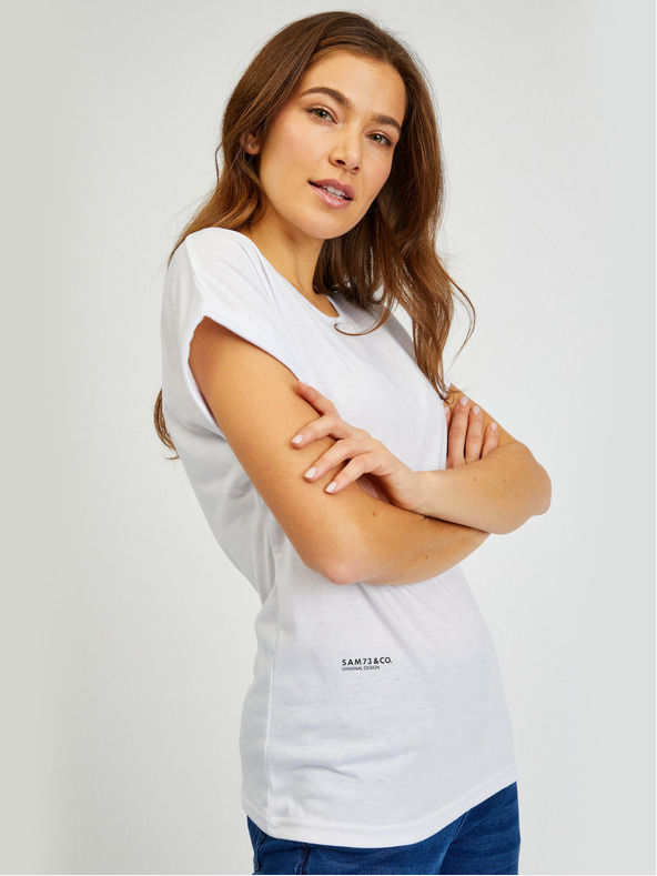 Sam 73 T-shirt bianca da donna SAM73 Dorado