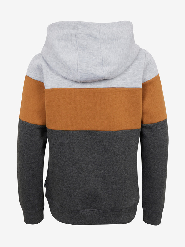 Sam 73 Felpa con cappuccio da ragazzo grigia e marrone SAM 73 Leael