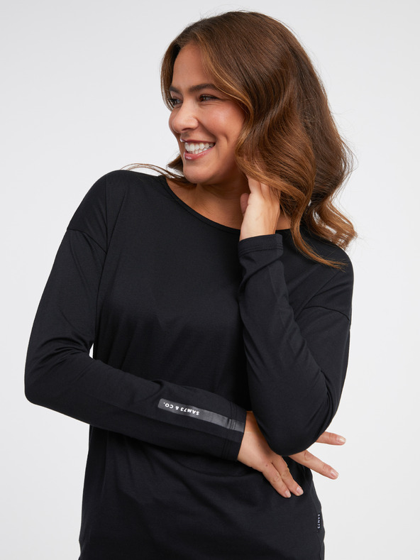 Sam 73 Maglietta a maniche lunghe nera da donna SAM 73 Patty