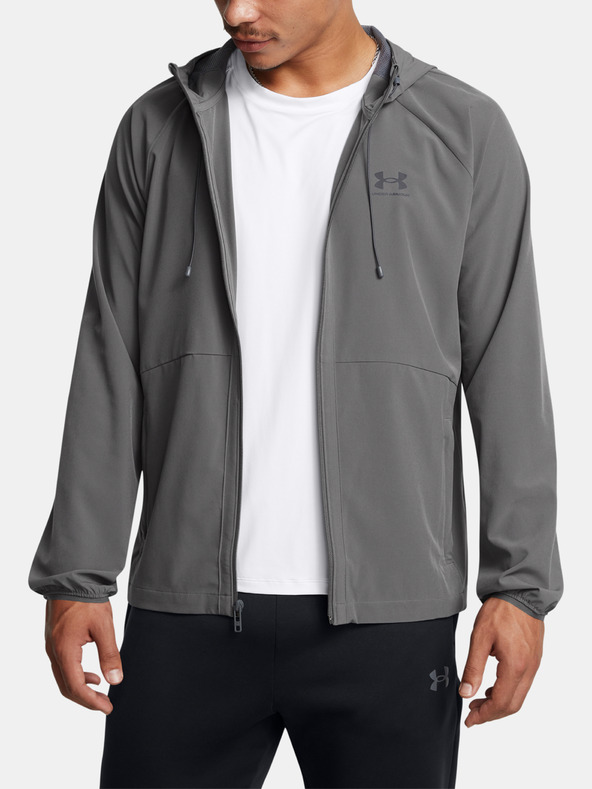 Under Armour Uomo Under Armour UA Stretch Wvn Giacca a vento-EU-GRY