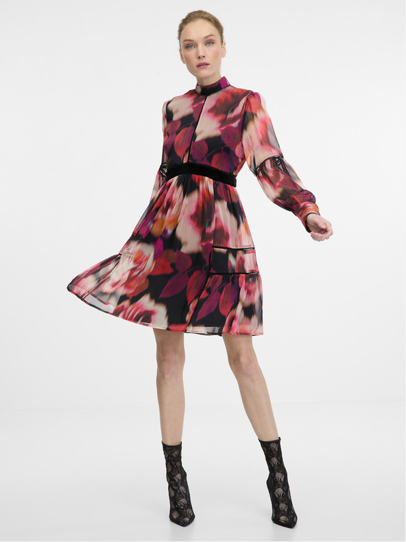 Orsay Abito da donna al ginocchio a fantasia rossa ORSAY