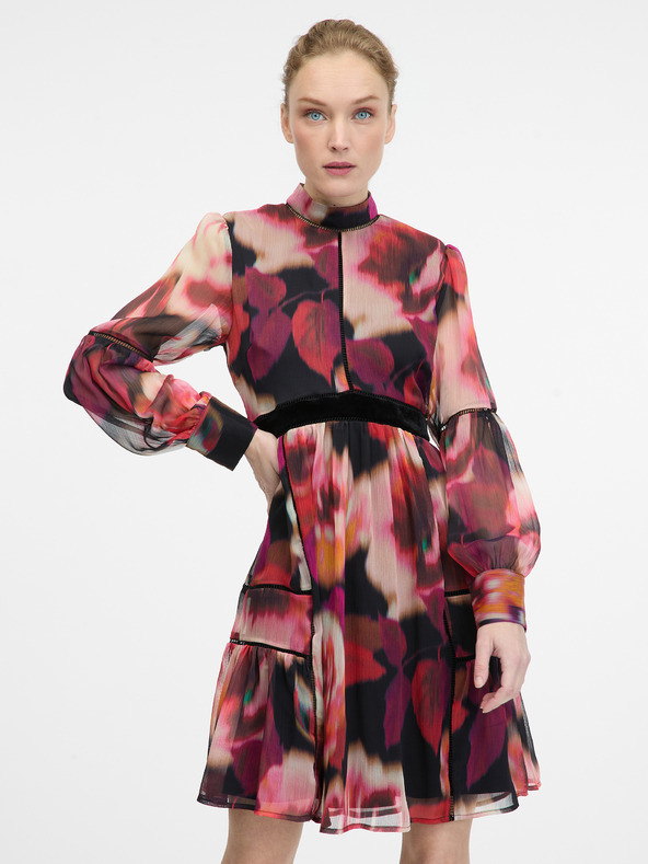 Orsay Abito da donna al ginocchio a fantasia rossa ORSAY