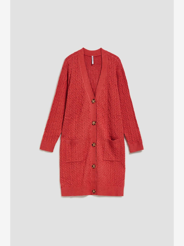 Moodo Cardigan donna rosso Moodo