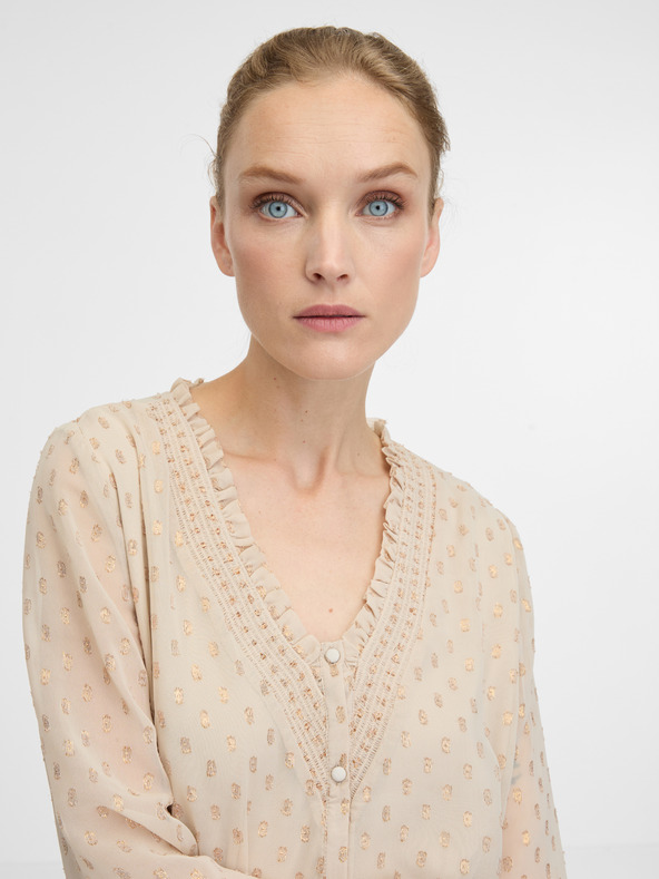 Orsay Camicetta a maniche lunghe beige da donna ORSAY