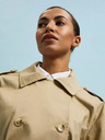 Moodo Trench corto da donna beige Moodo