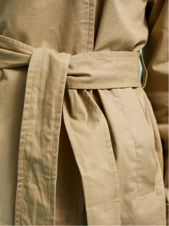 Moodo Trench corto da donna beige Moodo