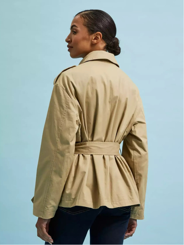 Moodo Trench corto da donna beige Moodo