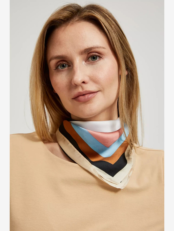 Moodo Sciarpa Moodo beige e rosa da donna