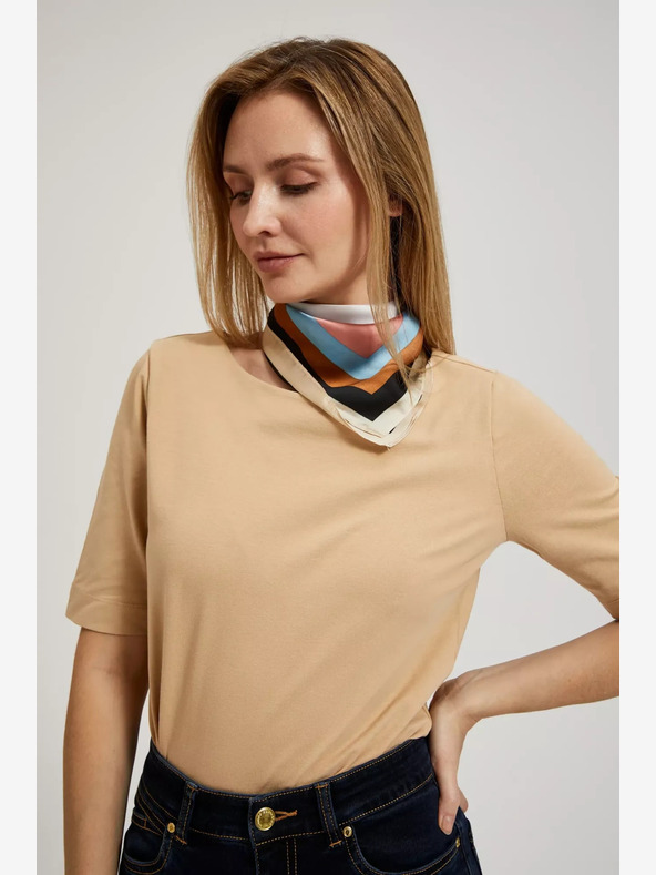 Moodo Sciarpa Moodo beige e rosa da donna