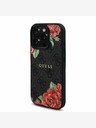 Guess Guess PU Leather 4G Roses MagSafe Back Cover per iPhone 16 Pro Nero
