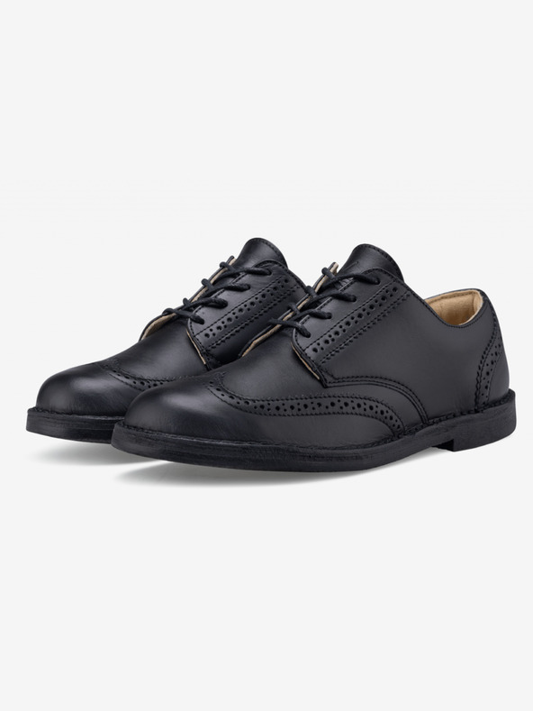 Vasky Mezzi stivali in pelle nera da donna - Primavera / Autunno, Scarpe Vasky Brogue Low Noir
