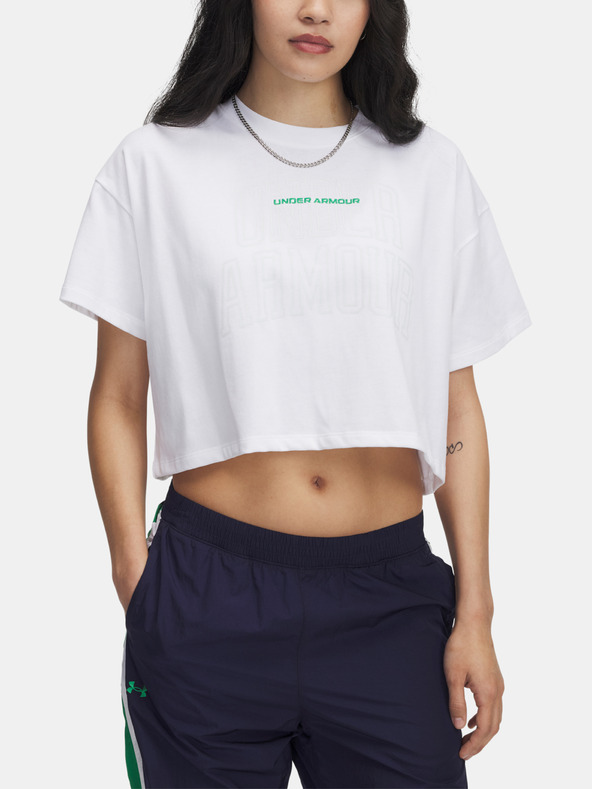 Under Armour Maglietta Under Armour UA W VARSITY MIX HW SS CROP da donna