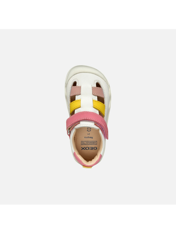 Geox Sneakers barefoot bianche per ragazze con collo aperto Geox Steppieup