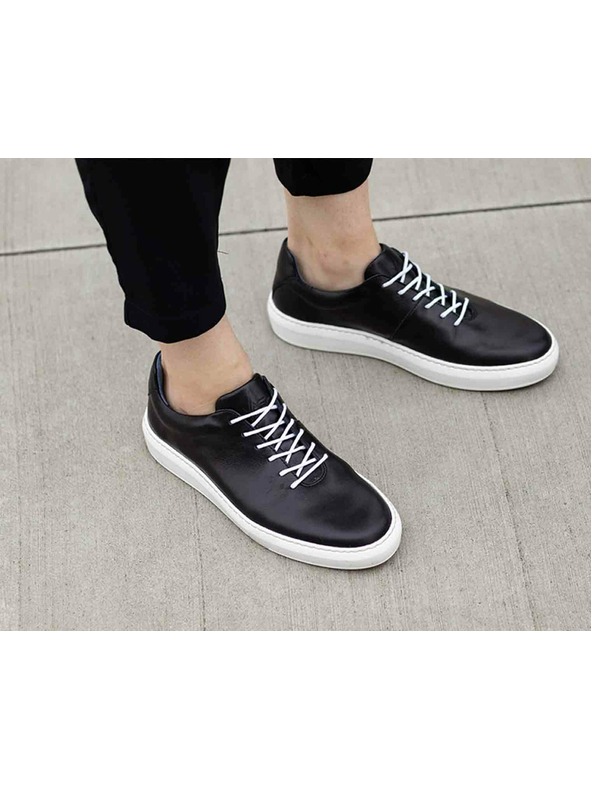 Vasky Scarpe da ginnastica / stivali da donna in pelle nera e bianca Vasky Teny