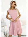 numoco Abito classico a maniche corte con cintura - rosa cipria