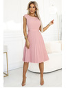 numoco Abito classico a maniche corte con cintura - rosa cipria
