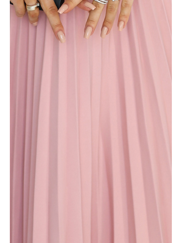 numoco Abito classico a maniche corte con cintura - rosa cipria