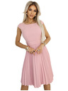 numoco Abito classico a maniche corte con cintura - rosa cipria