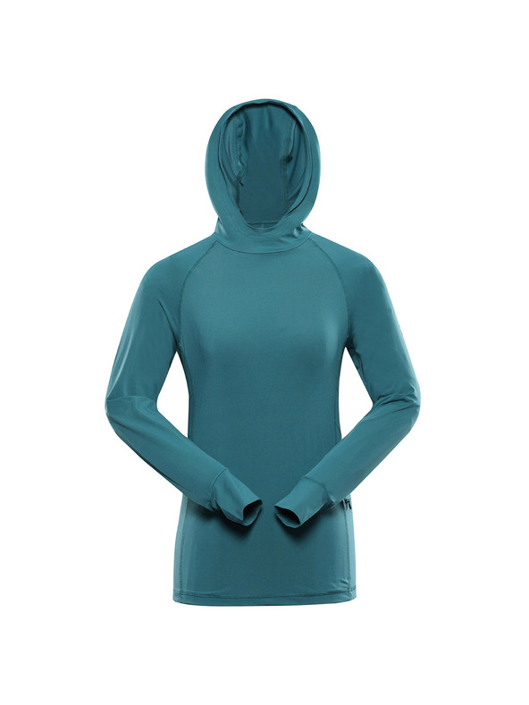 ALPINE PRO Felpa con cappuccio funzionale da donna con elementi riflettenti ALPINE PRO IZARA