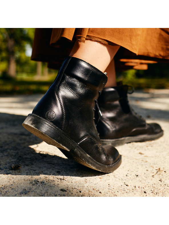 Vasky Stivaletti da donna in pelle nera - stivali autunno/inverno, scarpe Vasky Lydie