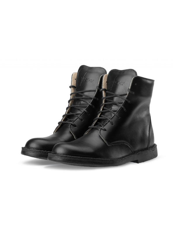 Vasky Stivaletti da donna in pelle nera - stivali autunno/inverno, scarpe Vasky Lydie