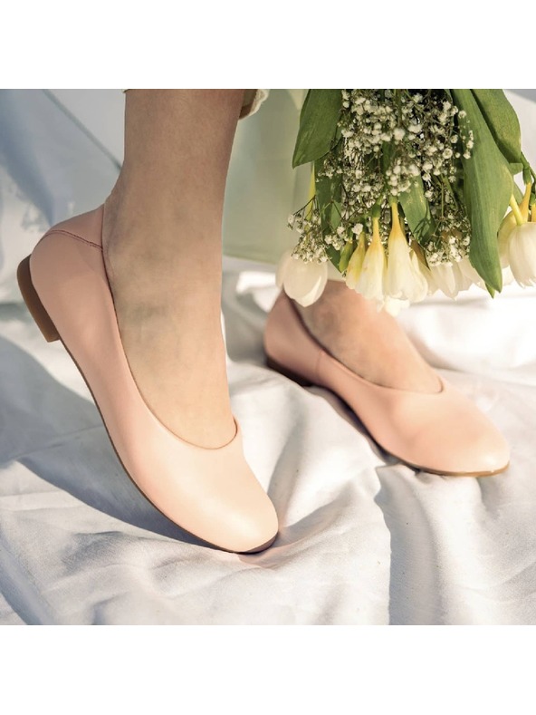 Vasky Vasky Misty Pink Ballerine in pelle rosa - Scarpe primavera / autunno Produzione ceca da Zlín 35 EU