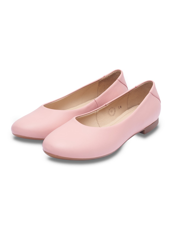 Vasky Vasky Misty Pink Ballerine in pelle rosa - Scarpe primavera / autunno Produzione ceca da Zlín 35 EU
