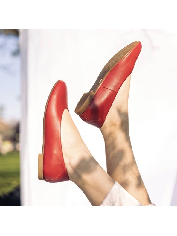 Vasky Ballerine in pelle rosse - primavera / autunno stivali VASKY