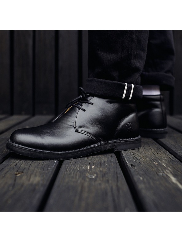 Vasky Stivaletti da donna in pelle nera - primavera / autunno stivali, scarpe Vasky Desert